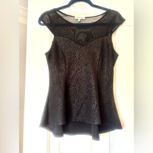 Monteau Black Patterned Women's Blouse